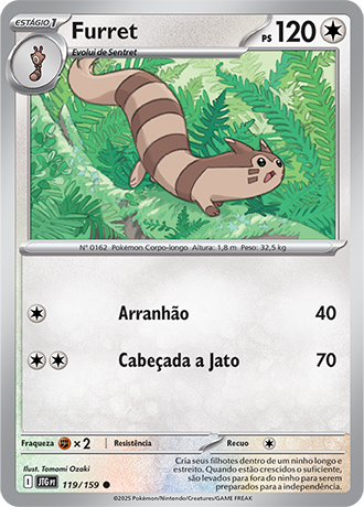 Furret (119/159) - Carta Avulsa Pokemon