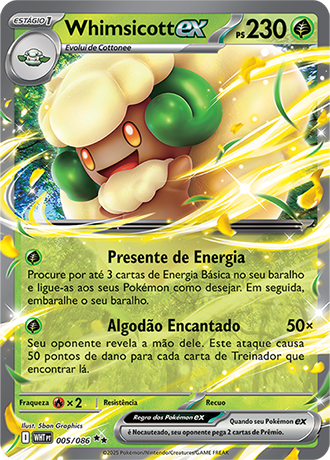 Whimsicott ex (005/086) - Carta Avulsa Pokemon