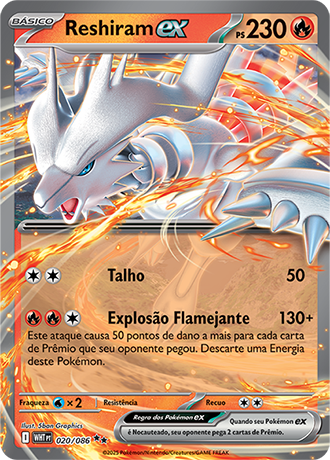 Reshiram ex (020/086) - Carta Avulsa Pokemon