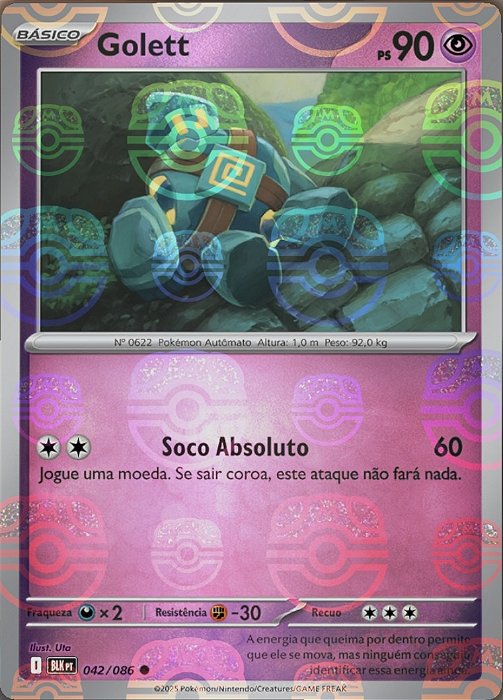 Golett (65/198) REV FOIL Master Ball - Carta Avulsa Pokemon
