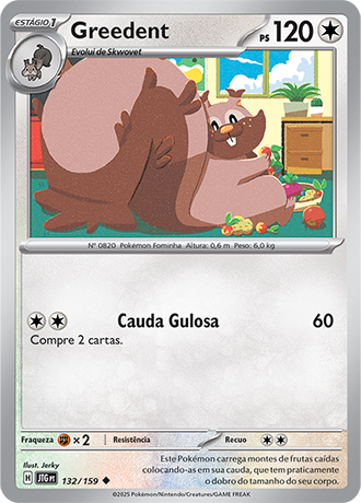Greedent (132/159) - Carta Avulsa Pokemon