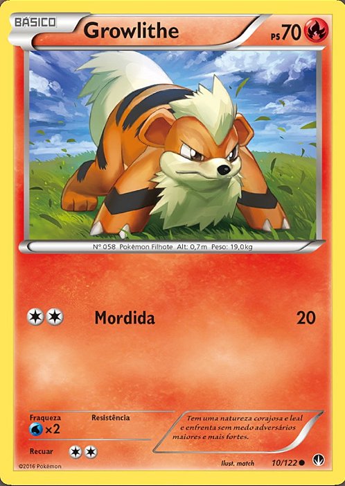 Growlithe (10/122) - Carta Avulsa Pokemon