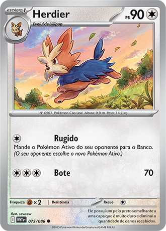 Herdier (075/086) - Carta Avulsa Pokemon