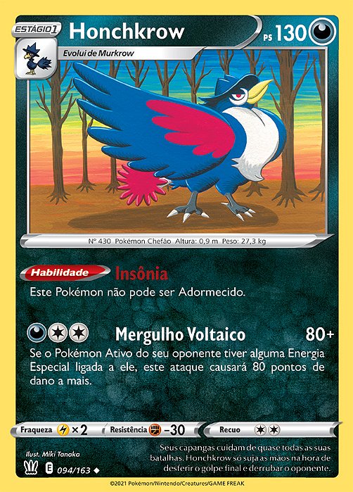 Honchkrow (94/163) - Carta Avulsa Pokemon