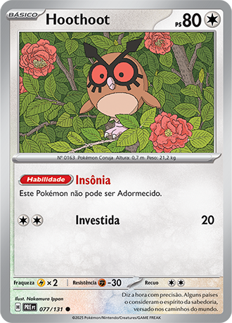 Hoothoot (077/131) - Carta Avulsa Pokemon