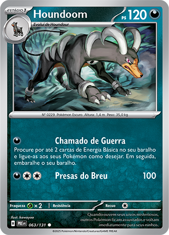 Houndoom (063/131) - Carta Avulsa Pokemon