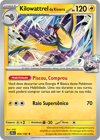 Kilowattrel da Kissera / Iono's Kilowattrel (055/159) - Carta Avulsa Pokemon