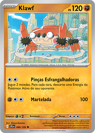 Klawf (090/159) - Carta Avulsa Pokemon