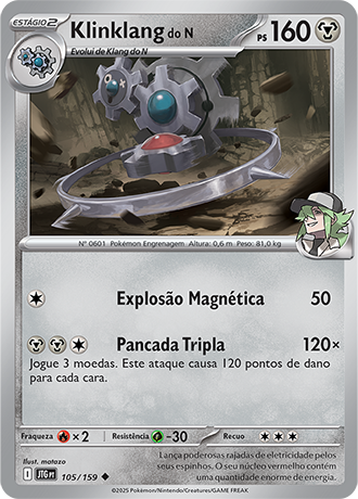 Klinklang do N / N's Klinklang (105/159) - Carta Avulsa Pokemon