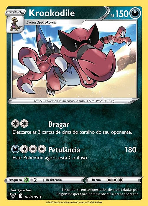 Krookodile (109/185) - Carta Avulsa Pokemon