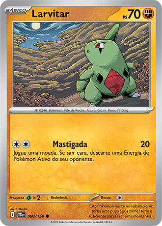 Larvitar (080/159) - Carta Avulsa Pokemon