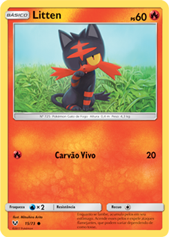 Litten (15/73) REV FOIL - Carta Avulsa Pokemon