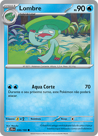 Lombre (036/159) - Carta Avulsa Pokemon