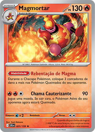 Magmortar (021/159) FOIL - Carta Avulsa Pokemon