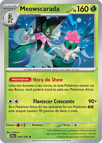 Meowscarada (018/159) FOIL - Carta Avulsa Pokemon