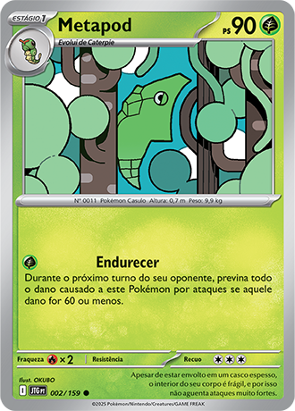 Metapod (002/159) - Carta Avulsa Pokemon