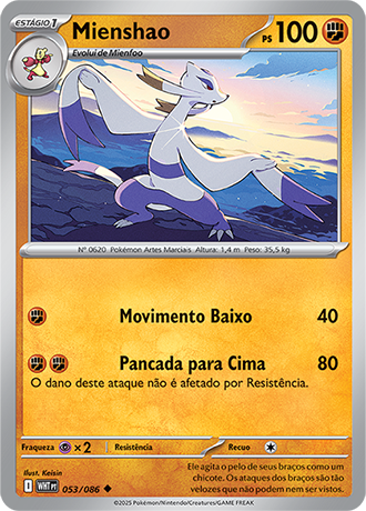 Mienshao (053/086) - Carta Avulsa Pokemon