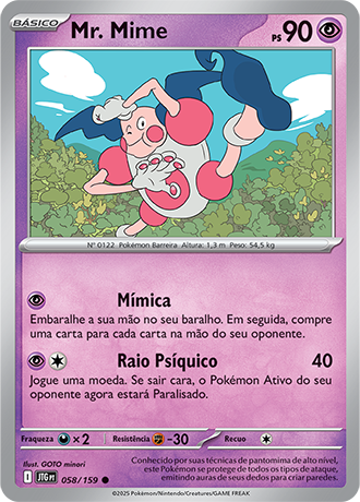 Mr. Mime (058/159) - Carta Avulsa Pokemon