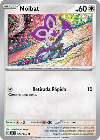 Noibat (127/159) REV FOIL - Carta Avulsa Pokemon