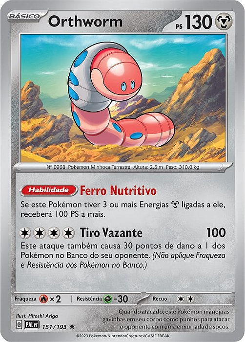 Orthworm (151/193) - Carta Avulsa Pokemon