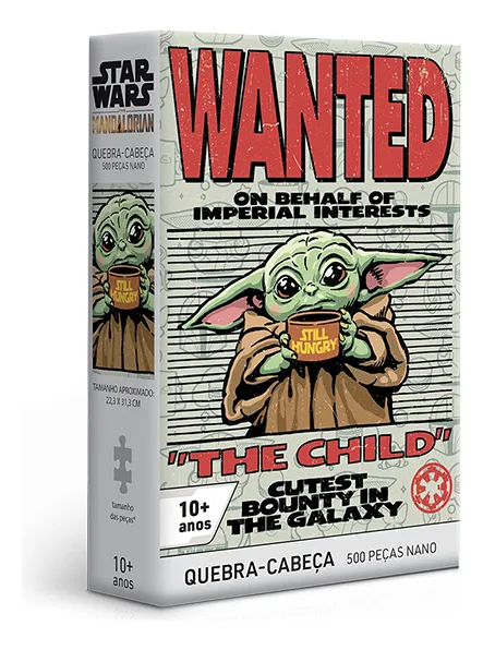 Quebra Cabeças Nano Star Wars - Grogu Wanted - The Madalorian (500 Peças)