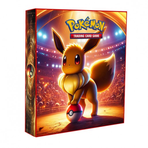 Mini Fichário com 10 Folhas de 4 Bolsos - Pokemon TCG Eevee