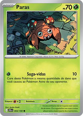 Paras (004/159) - Carta Avulsa Pokemon