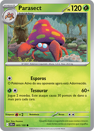 Parasect (005/159) - Carta Avulsa Pokemon