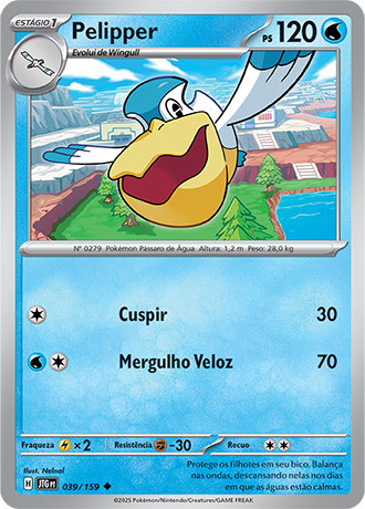 Pelipper (039/159) - Carta Avulsa Pokemon