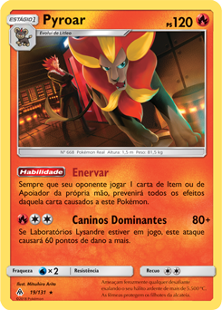 Pyroar (19/131) FOIL - Carta Avulsa Pokemon