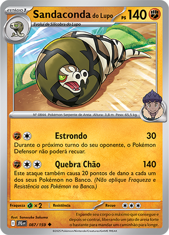 Sandaconda do Lupo / Hop's Sandaconda (087/159) REV FOIL - Carta Avulsa Pokemon