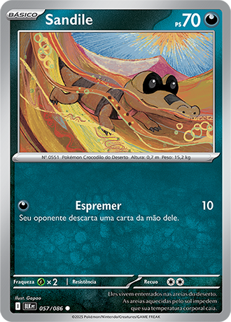 Sandile (057/086) - Carta Avulsa Pokemon