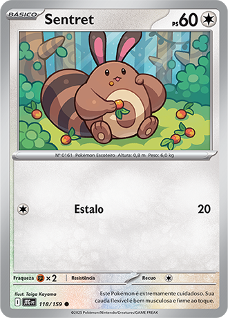 Sentret (118/159) REV FOIL - Carta Avulsa Pokemon