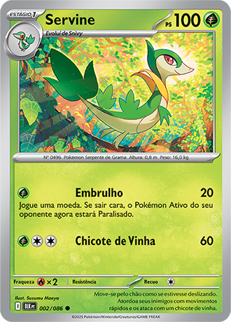 Servine (002/086) - Carta Avulsa Pokemon