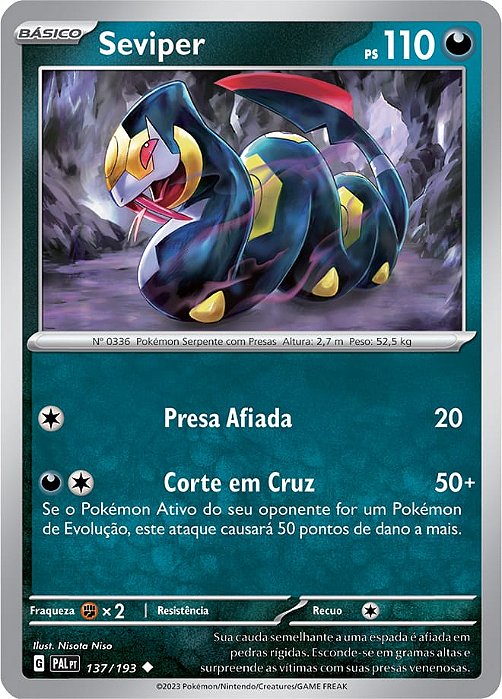 Seviper (137/193) - Carta Avulsa Pokemon