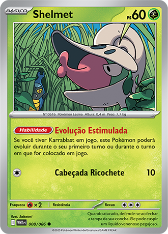 Shelmet (008/086) - Carta Avulsa Pokemon