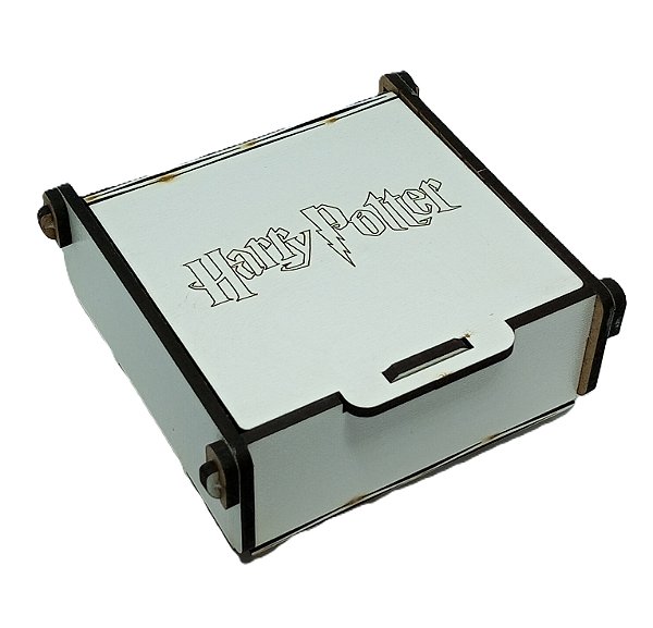 Caixinha Porta Treco em MDF - Inscrição Harry Potter -  10 cm