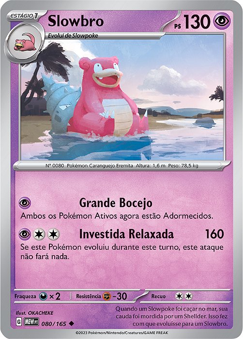 Slowbro (080/165) - Carta Avulsa Pokemon
