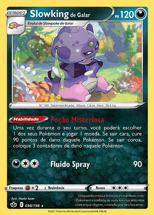 Slowking de Galar / Galarian Slowking (98/198) REV FOIL - Carta Avulsa Pokemon