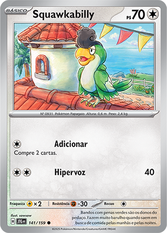Squawkabilly (141/159) - Carta Avulsa Pokemon