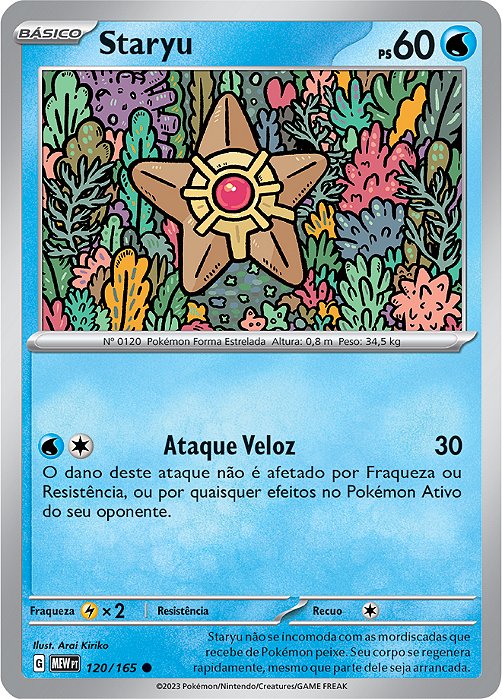 Staryu (120/165) - Carta Avulsa Pokemon