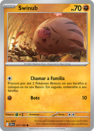 Swinub (077/159) - Carta Avulsa Pokemon