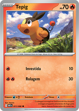 Tepig (011/086) - Carta Avulsa Pokemon
