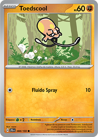 Toedscool (088/159) - Carta Avulsa Pokemon