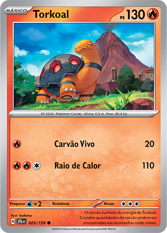 Torkoal (025/159) REV FOIL - Carta Avulsa Pokemon