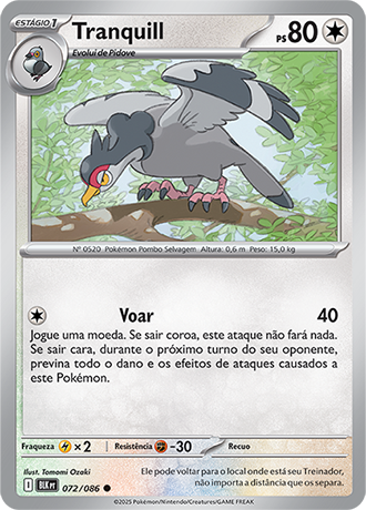 Tranquill (072/086) REV FOIL - Carta Avulsa Pokemon