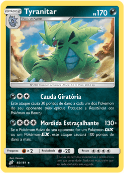 Tyranitar (85/181) REV FOIL - Carta Avulsa Pokemon