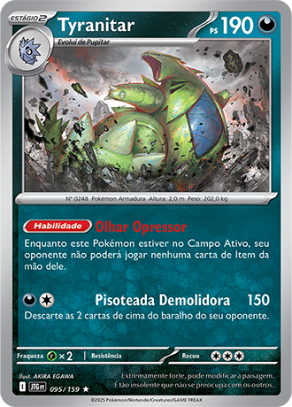 Tyranitar (095/159) FOIL - Carta Avulsa Pokemon