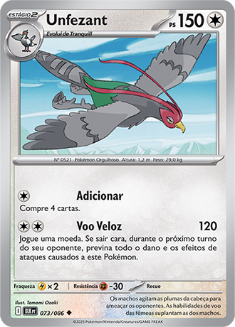 Unfezant (073/086) - Carta Avulsa Pokemon