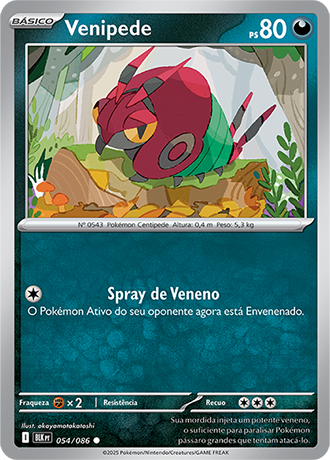 Venipede (054/086) REV FOIL - Carta Avulsa Pokemon